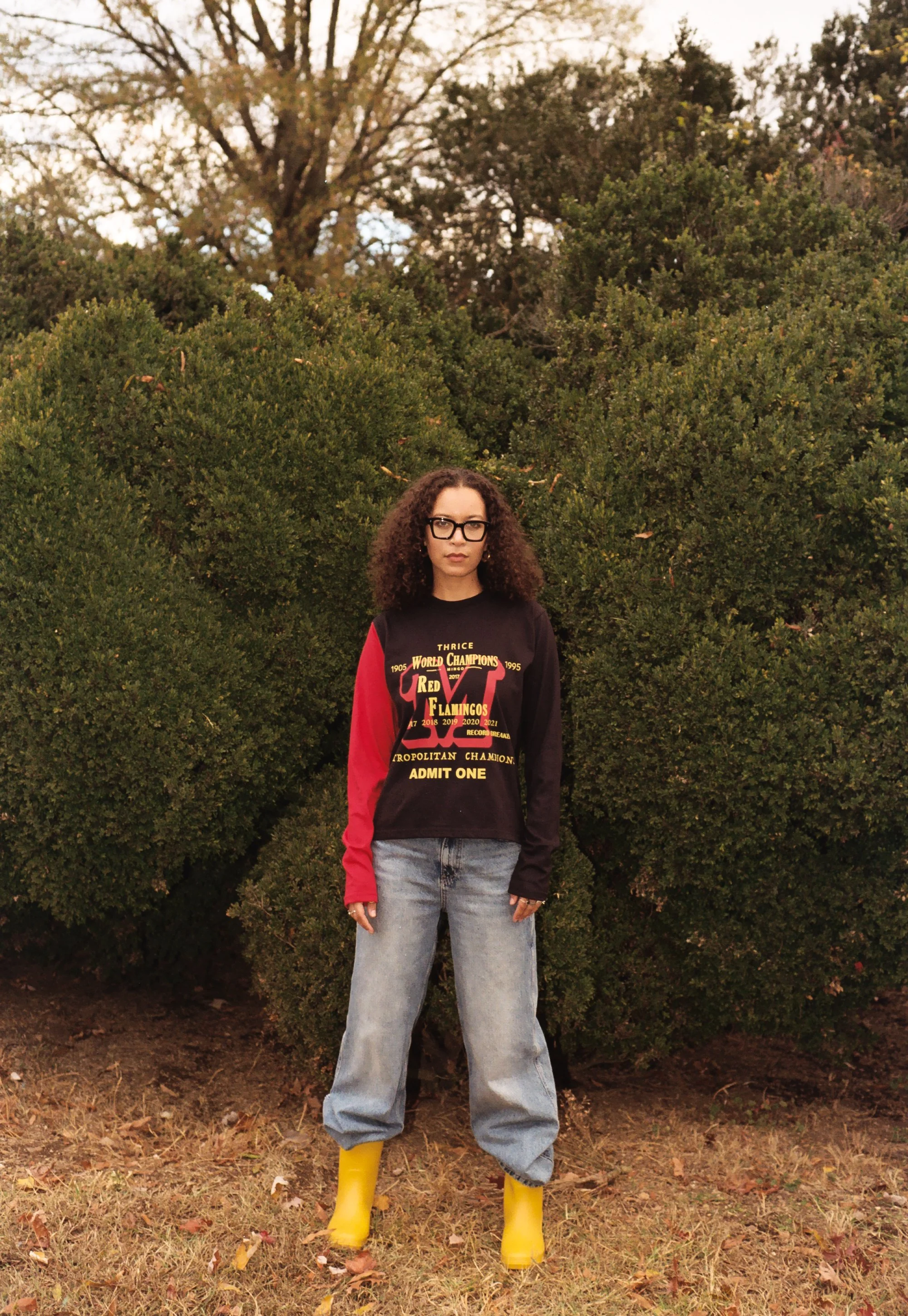 game ticket long sleeve tee. - black — mingo by domingo.